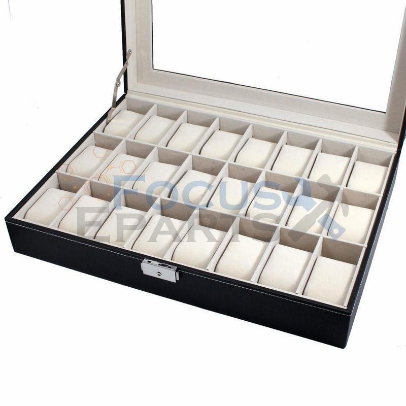 If you are looking 24 Grids Watch Box Glass Top Display Jewelry Organizer Storage Leather Case you can buy to focusepart, It is on sale at the best price