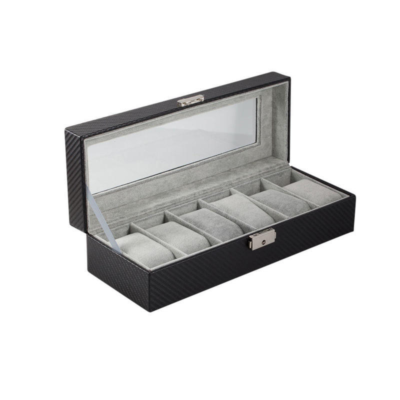 If you are looking 6 Slot Carbon Fiber Watch Box Display Case Jewelry Organizer Case Holder - Black you can buy to dealdreaming, It is on sale at the best price