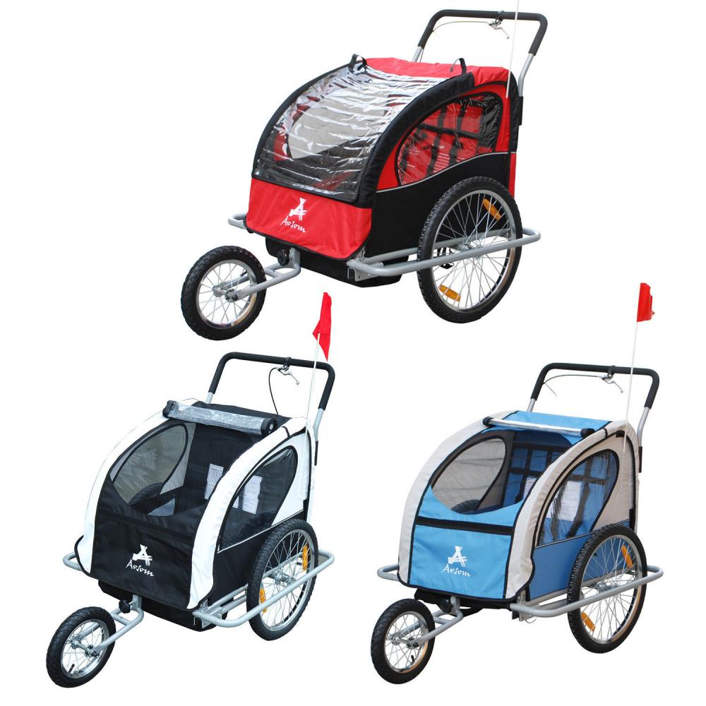 double buggy child bike trailer