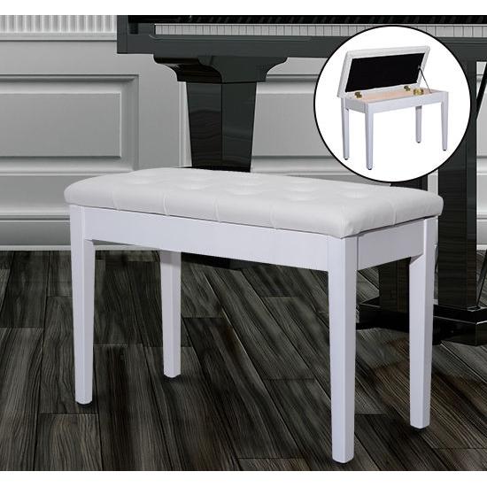 If you are looking HOMCOM Leather Padded Piano Bench w/ Storage Double Duet Seating Keyboard White you can buy to mhcorp, It is on sale at the best price