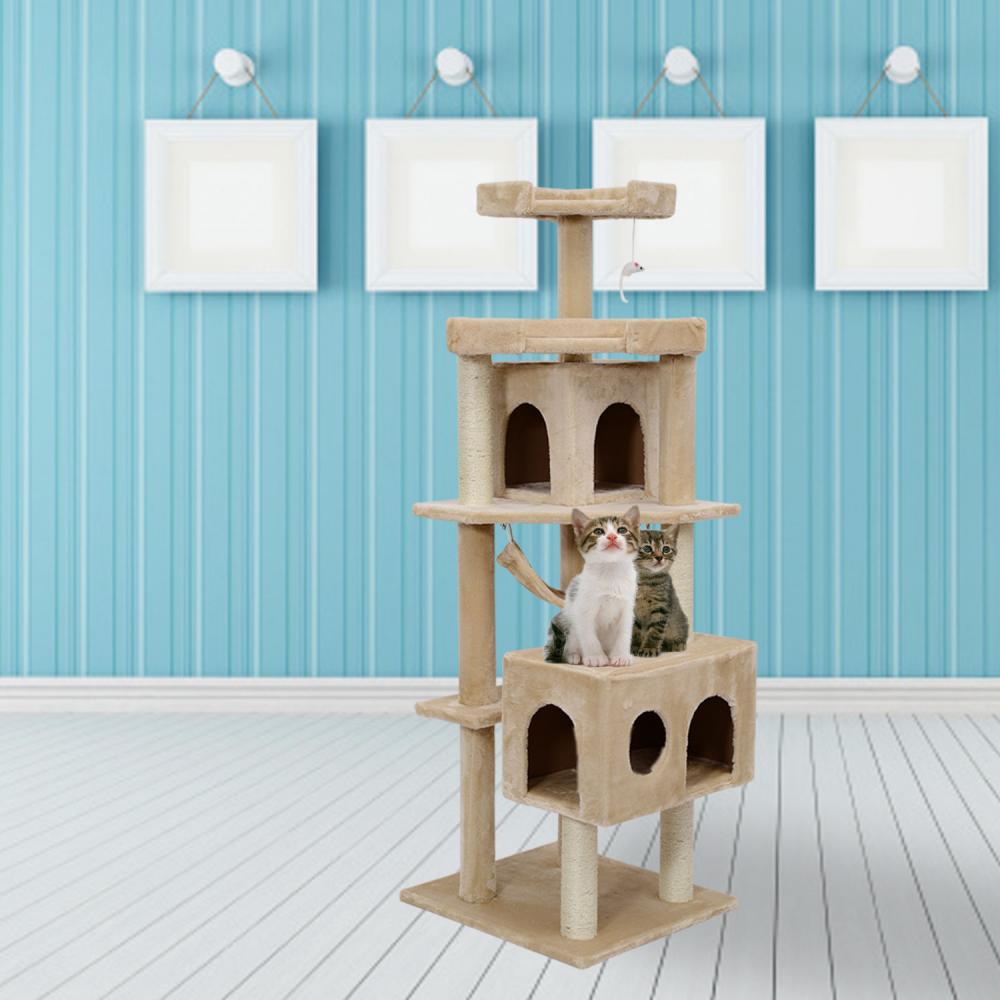 If you are looking New 65" PawHut Cat Tree Scratcher Hammock Condo Perches Post Tower House you can buy to mhcorp, It is on sale at the best price