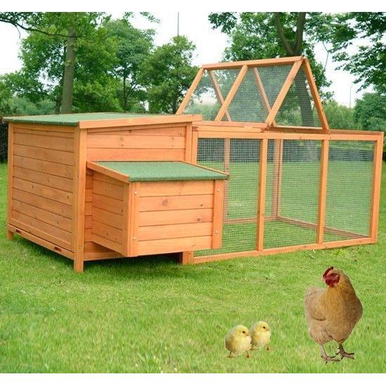 If you are looking Pawhut 87" Wood Poultry Chicken Coop Hen House Hutch Backyard Run Nesting Box you can buy to mhcorp, It is on sale at the best price
