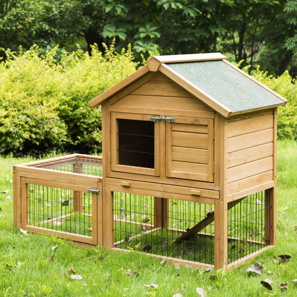 If you are looking Pawhut 53'' Wooden Rabbit Hutch Chicken Coop Small Pet House Cages you can buy to mhcorp, It is on sale at the best price
