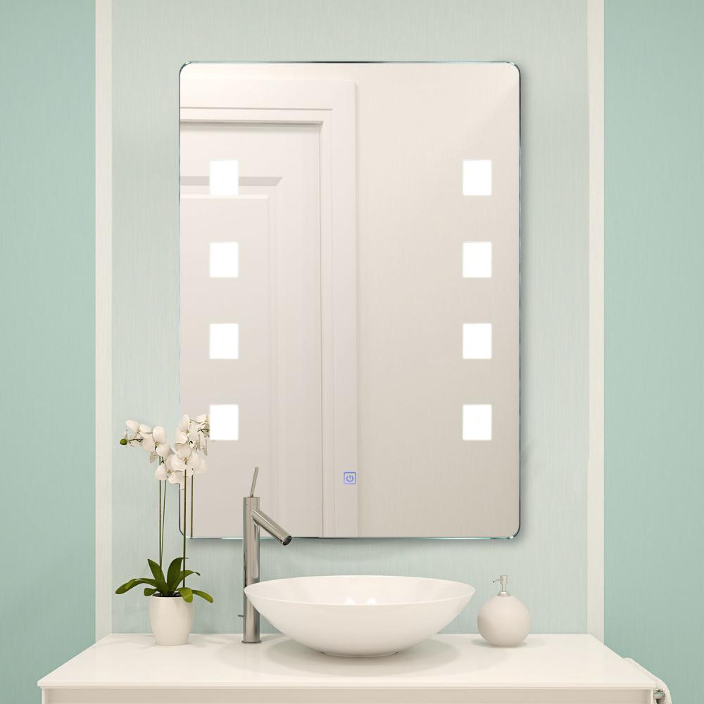 If you are looking LED Lighted Bathroom Mirror Wall Aluminum Make Up Touch Button Horizontal you can buy to mhcorp, It is on sale at the best price