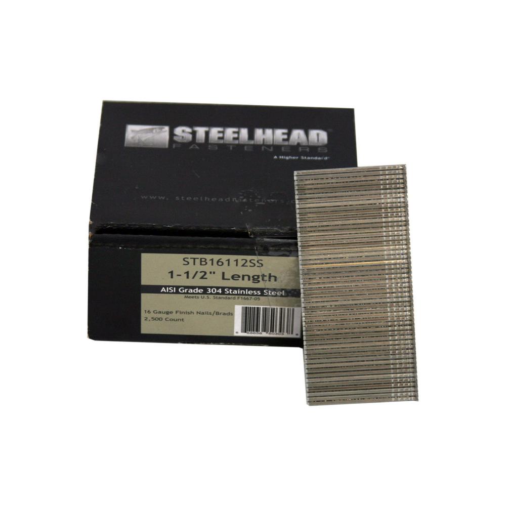 If you are looking Steelhead STB16112SS 16-Gauge 1-1/2-inch Stainless Steel Nail Brads, 2,500-Pack you can buy to hardware_sales, It is on sale at the best price