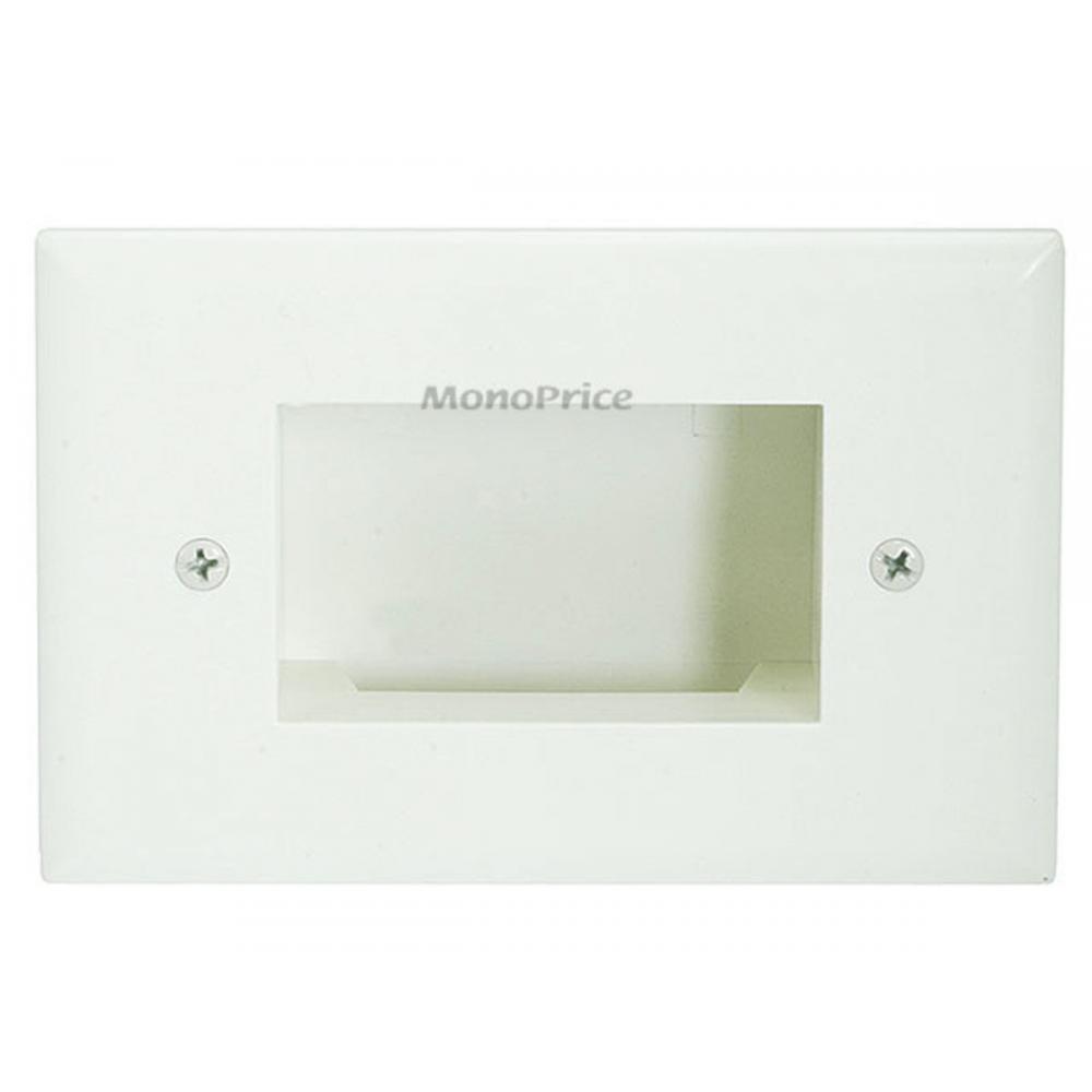 If you are looking Monoprice 6626 Easy Mount Low Voltage Cable Recessed Wall Plate Slim Fit Lite you can buy to monoprice, It is on sale at the best price