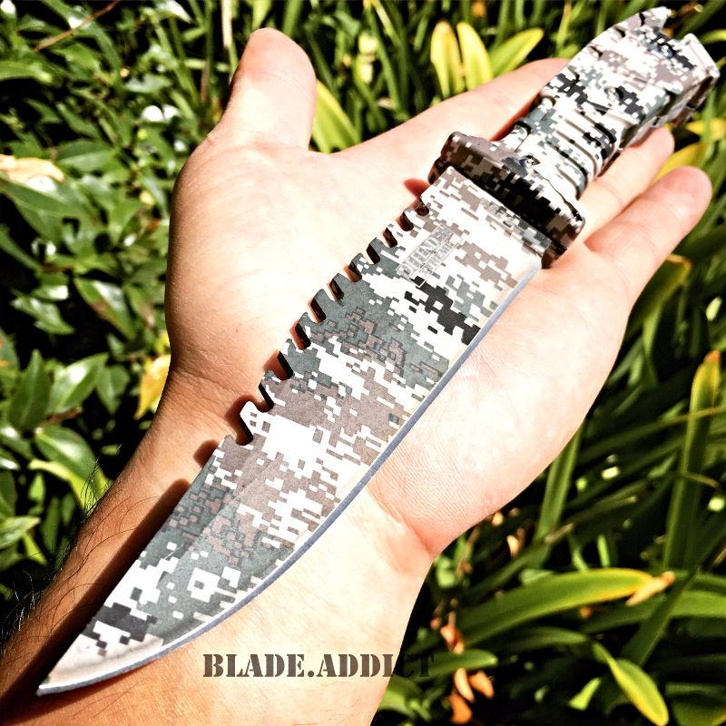 If you are looking 10" FULL TANG TACTICAL SURVIVAL Rambo Hunting FIXED BLADE KNIFE Army CAMO Bowie you can buy to blade_addict, It is on sale at the best price