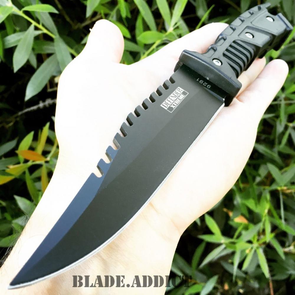 If you are looking 10" FULL TANG TACTICAL SURVIVAL Rambo Hunting FIXED BLADE KNIFE Army Bowie you can buy to blade_addict, It is on sale at the best price