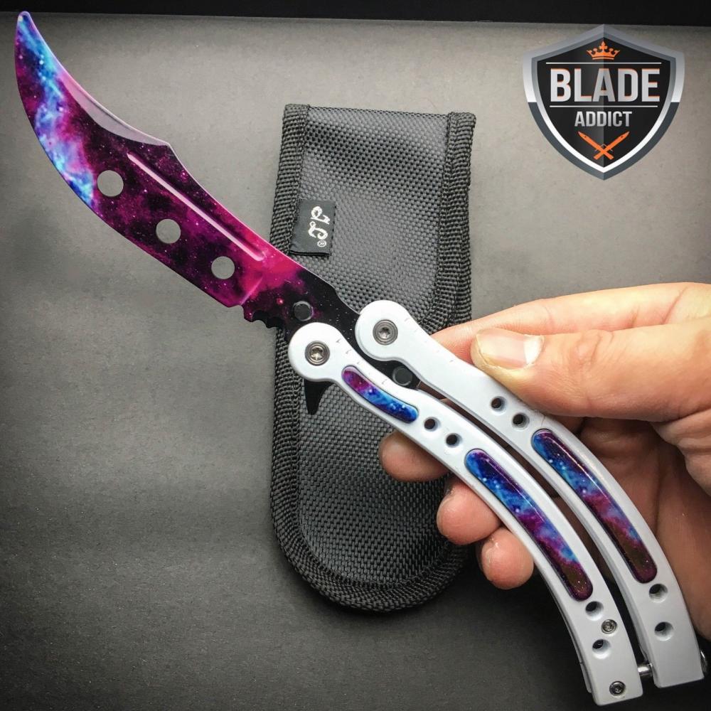 If you are looking CSGO GALAXY WHITE Practice Knife Balisong Butterfly Tactical Combat Trainer NEW you can buy to blade_addict, It is on sale at the best price