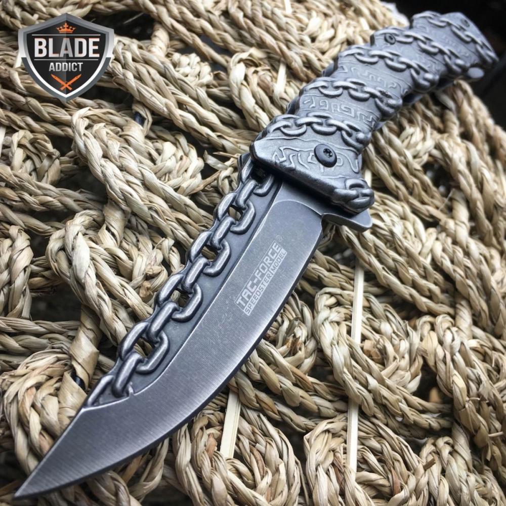 If you are looking TAC-FORCE CHAIN Spring Assisted Open Folding Pocket Knife Combat Tactical New you can buy to blade_addict, It is on sale at the best price
