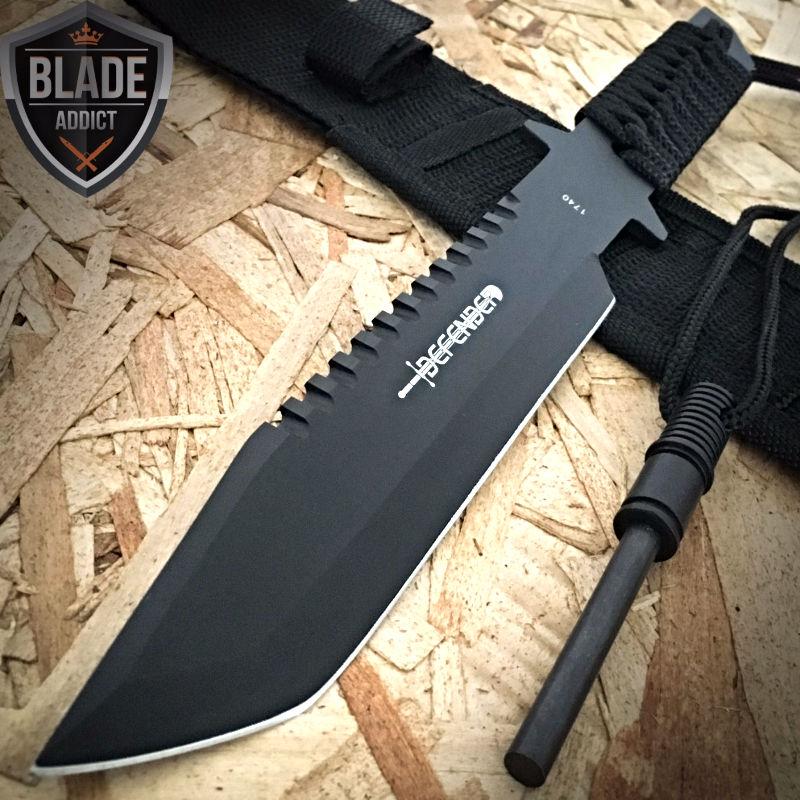 If you are looking 11" Hunting Tactical Combat Survival FIXED BLADE Knife w/ Firestarter Bowie you can buy to blade_addict, It is on sale at the best price