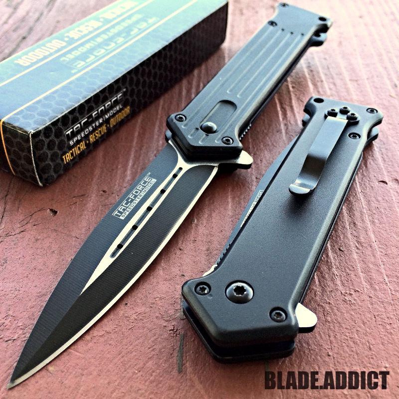 If you are looking 8" TAC FORCE SPRING ASSISTED FOLDING STILETTO TACTICAL KNIFE Pocket Open EDC you can buy to blade_addict, It is on sale at the best price