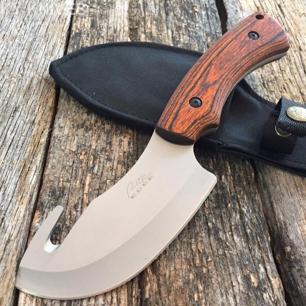 If you are looking 9.5" Full Tang Wood BIG GAME GUT HOOK Skinner Hunting Knife Skinning TACTICAL you can buy to kyknives, It is on sale at the best price