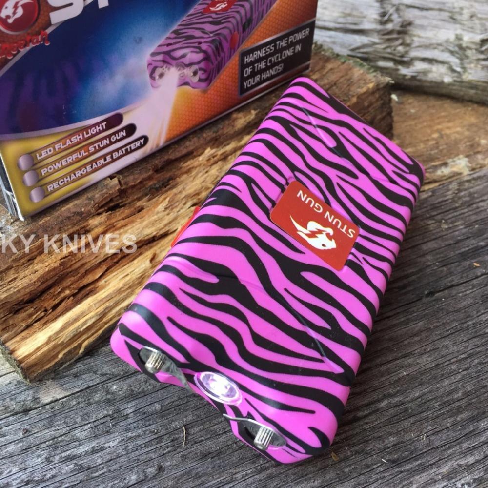 If you are looking Cheetah PINK ZEBRA 10 Million Volt Stun Gun Rechargeable LED light Self Defense you can buy to kyknives, It is on sale at the best price