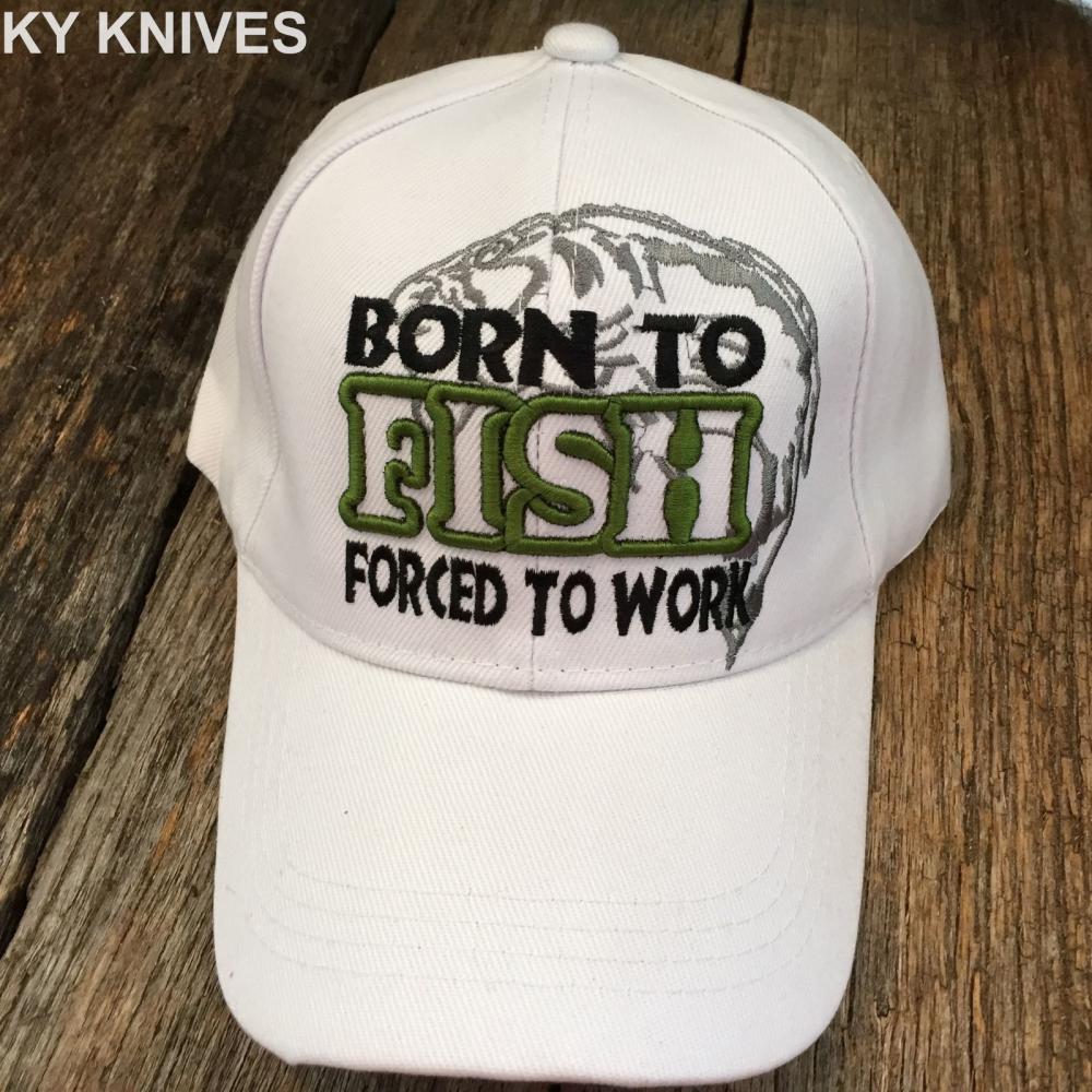 If you are looking FISHERMANS Born To Fish Forced To Work CAP, HAT NEW Fishing CAP HT-683 WHITE you can buy to kyknives, It is on sale at the best price