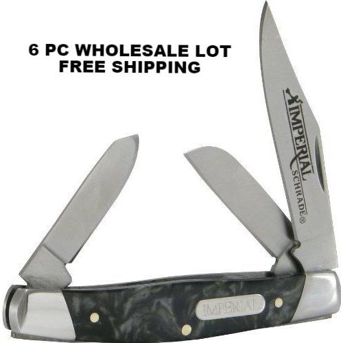 If you are looking 6 LOT Imperial Schrade Black Swirl 3 1/4" Medium Stockman Pocket Knife IMP17S-6 you can buy to kyknives, It is on sale at the best price
