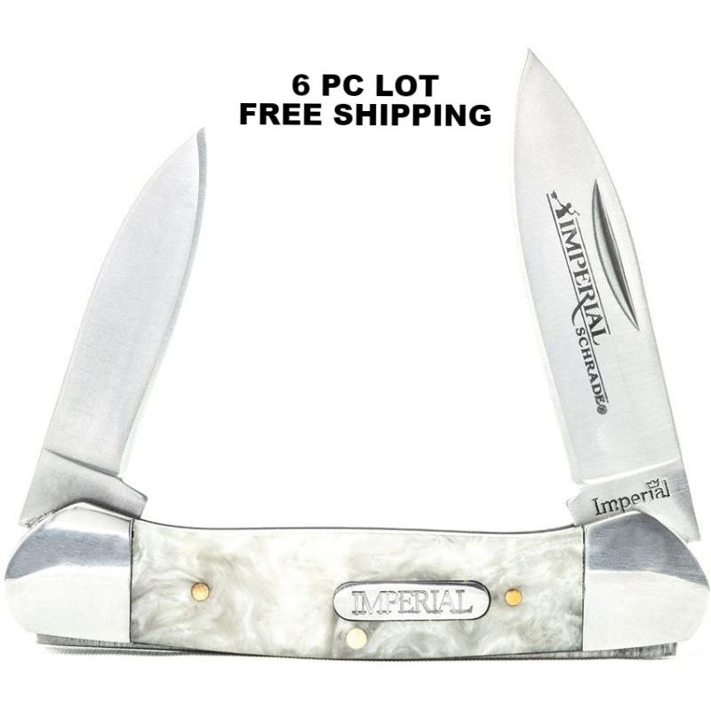 If you are looking 6 LOT Imperial Schrade Cracked Ice Pearl 3" Small CANOE Pocket Knife IMP1011-6 you can buy to kyknives, It is on sale at the best price