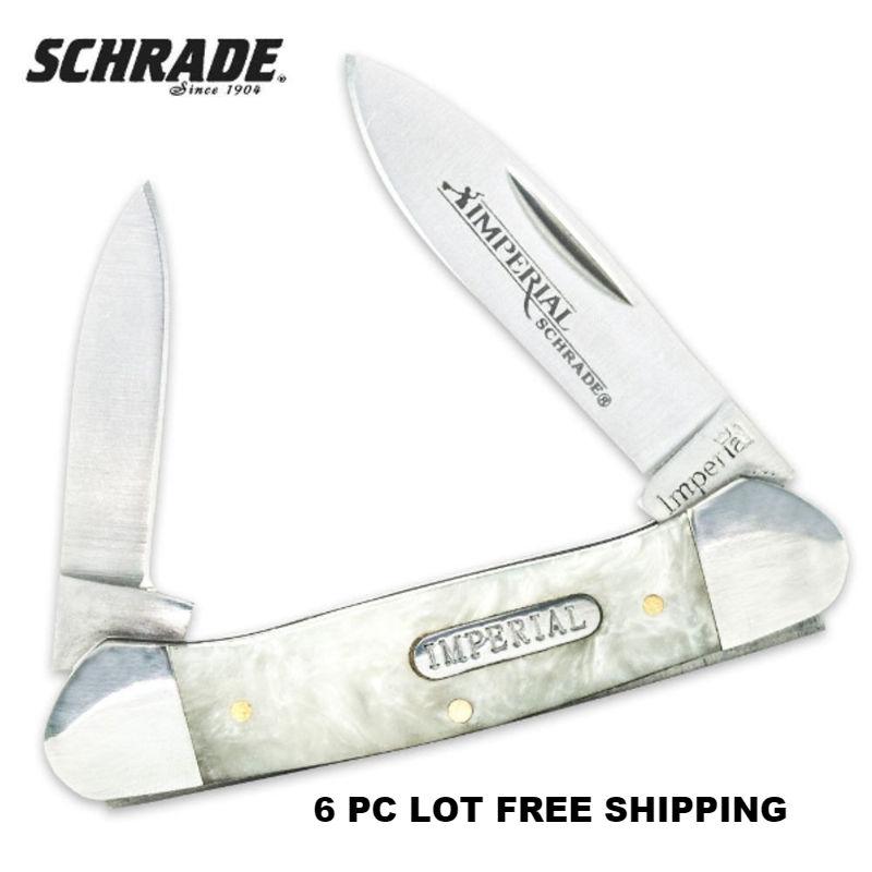 If you are looking 6 LOY Imperial Schrade Cracked Ice Pearl 3.6" Large CANOE Pocket Knife IMP11-6 you can buy to kyknives, It is on sale at the best price