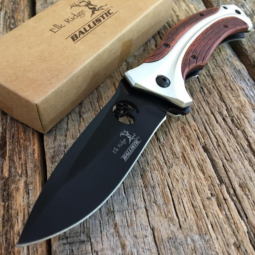 If you are looking ELK RIDGE BALLISTIC Spring Assisted Open Folding Pocket Knife SILVER WOOD you can buy to kyknives, It is on sale at the best price