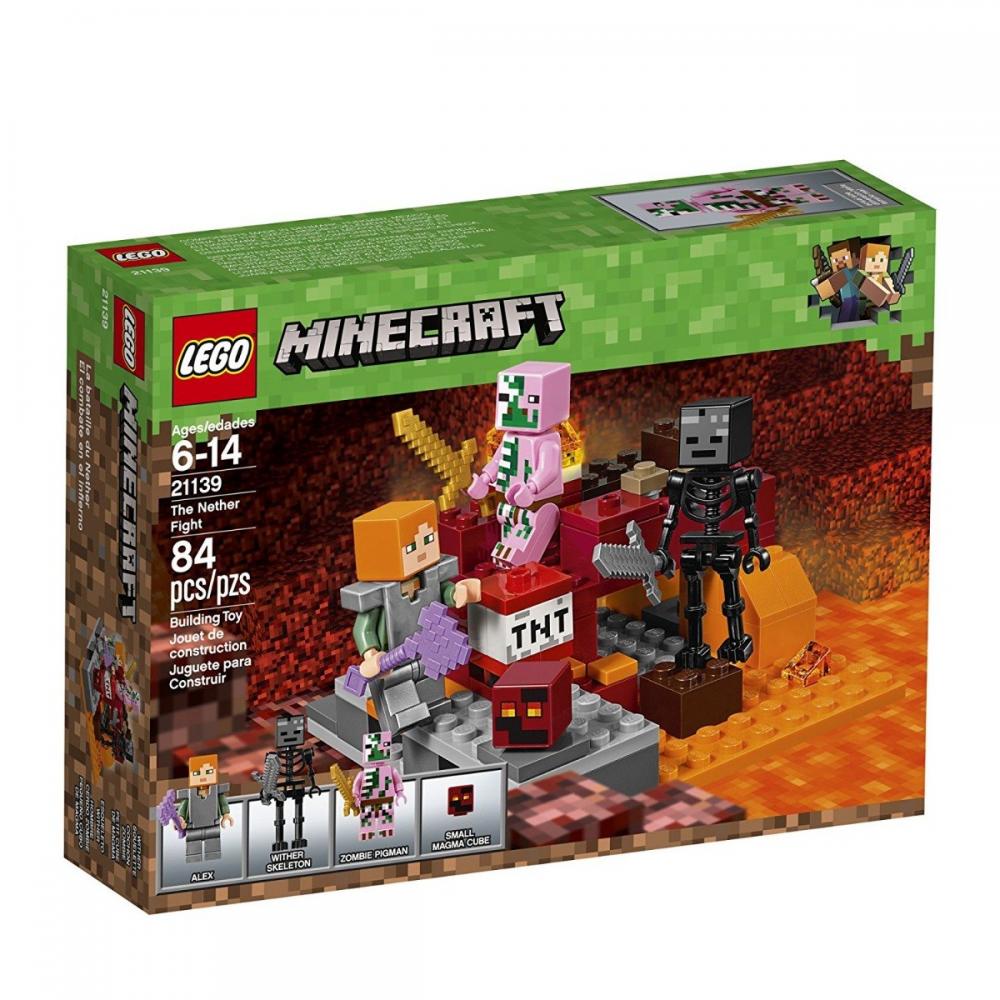  Si buscas Lego Minecraft 21139 The Nether Fight Building Kit 84 Piezas puedes comprarlo con Deportronics está en venta al mejor precio