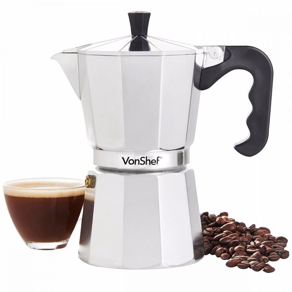  Si buscas Cafetera Italiana Vonshef 6 Tazas Espresso Coffe puedes comprarlo con Deportronics está en venta al mejor precio
