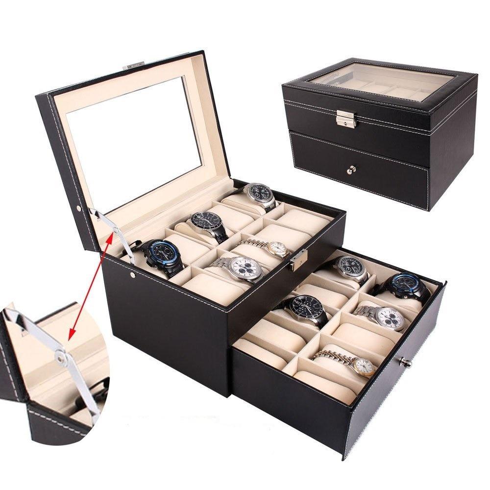  Si buscas Caja Organizador De Cuero 20 Relojes Reloj Joyeria Con Llave puedes comprarlo con Deportronics está en venta al mejor precio