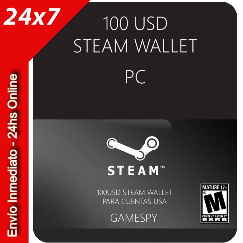  Si buscas Tarjeta Steam Wallet 100 Dolares Usd Pc Mercadolider Gamespy puedes comprarlo con MICROSIS_GAMES está en venta al mejor precio