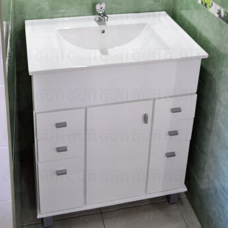 Si buscas Vanitory Laqueado Blanco C/ Cajones Bacha Losa Loza 70 Cm puedes comprarlo con MATERIALESGUTI está en venta al mejor precio