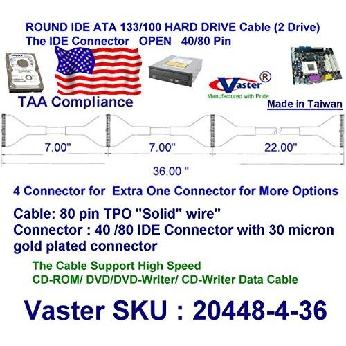  Si buscas Udma 40/80 Round Ide/eide/ata Hdd Data Cable, 3 Drive 36 Inc puedes comprarlo con IN EXCELSIS NET está en venta al mejor precio