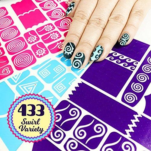  Si buscas 433 Nail Art Stencils Vinyl - 23 Different Swirl Shapes: Wav puedes comprarlo con IN EXCELSIS NET está en venta al mejor precio