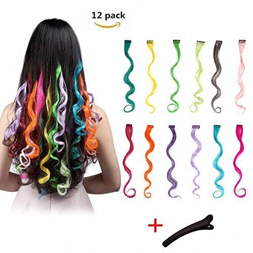  Si buscas Feshfen 12 Pcs 12 Colors Full Color Curly Wave Clip In Hair puedes comprarlo con IN EXCELSIS NET está en venta al mejor precio