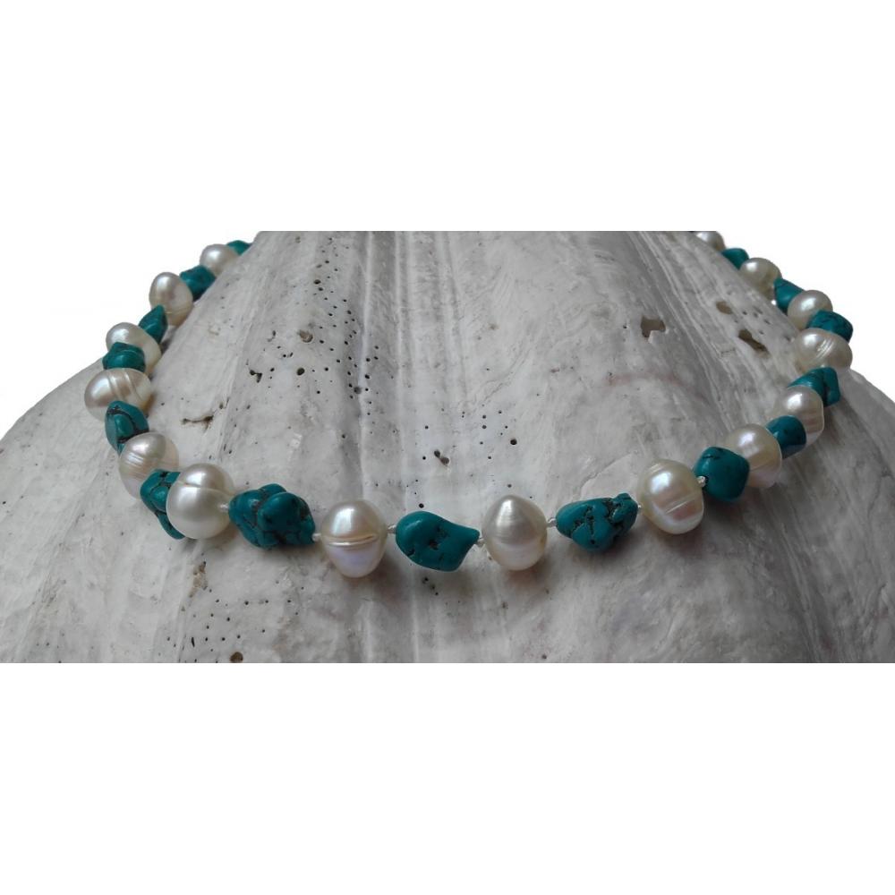  Si buscas Csp1560 Collar Perlas Cultivadas Barrocas Y Turquesa puedes comprarlo con Debarbora está en venta al mejor precio
