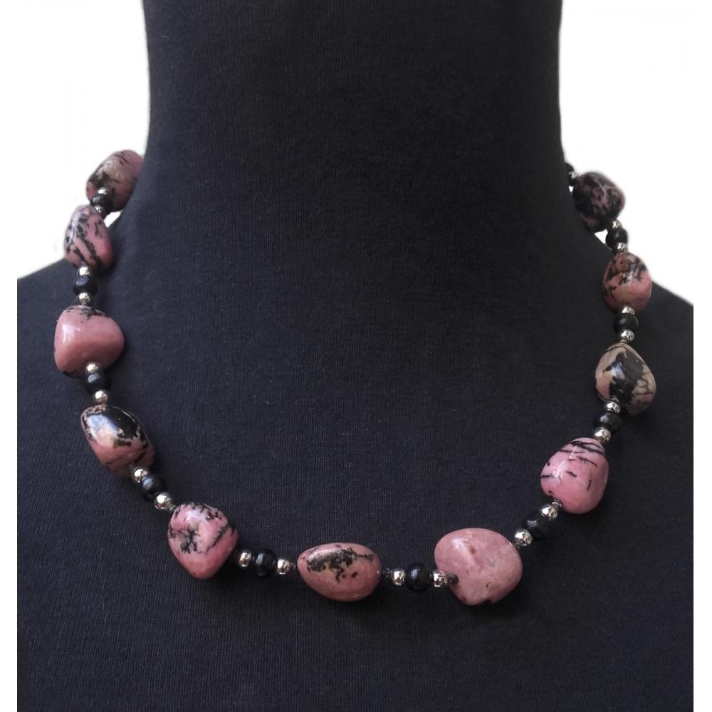  Si buscas Csr0923 Collar Piedra Natural Rodonita puedes comprarlo con Debarbora está en venta al mejor precio