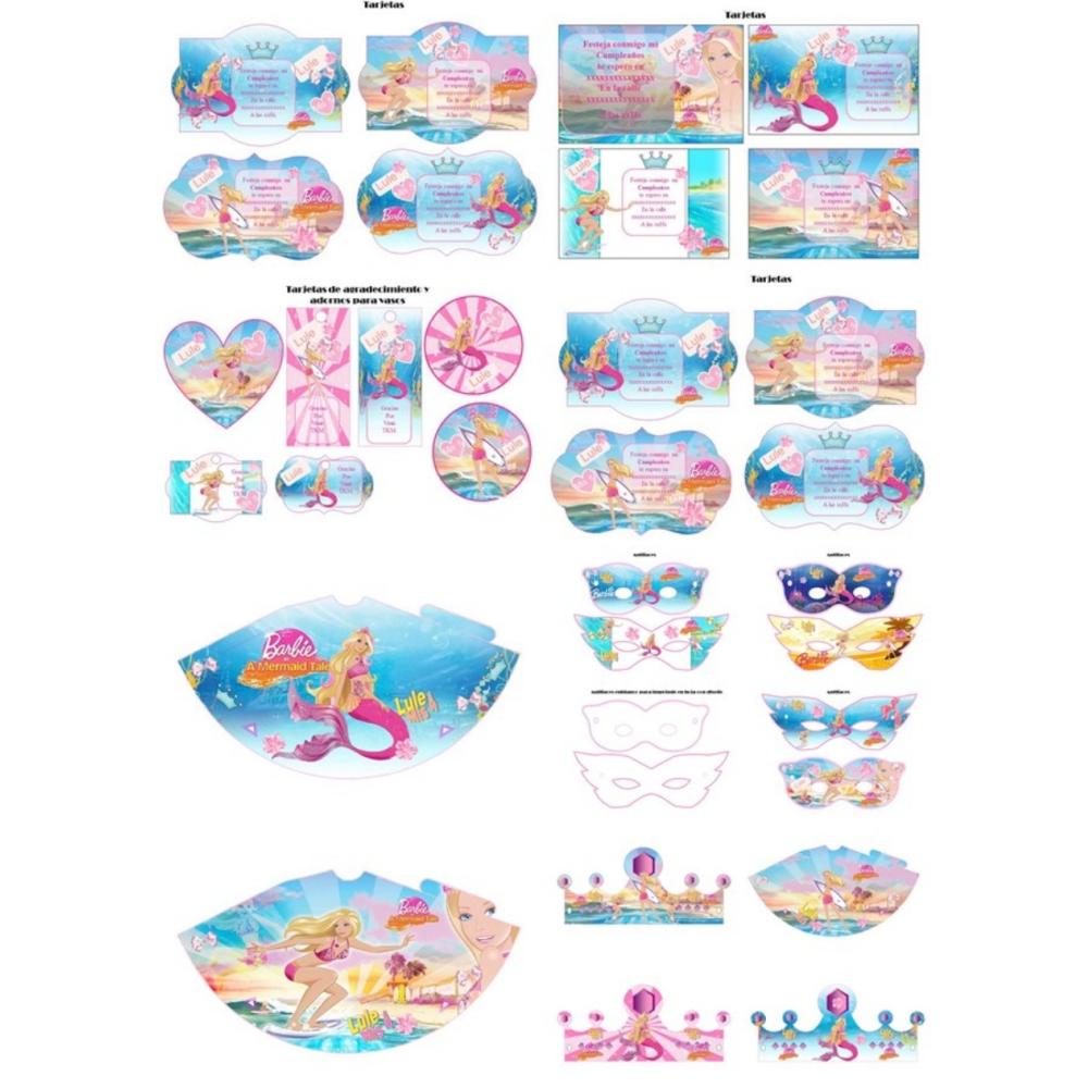  Si buscas Kit Imprimible Barbie Sirena Fiesta puedes comprarlo con Kitsimprimiblesparafiestas está en venta al mejor precio