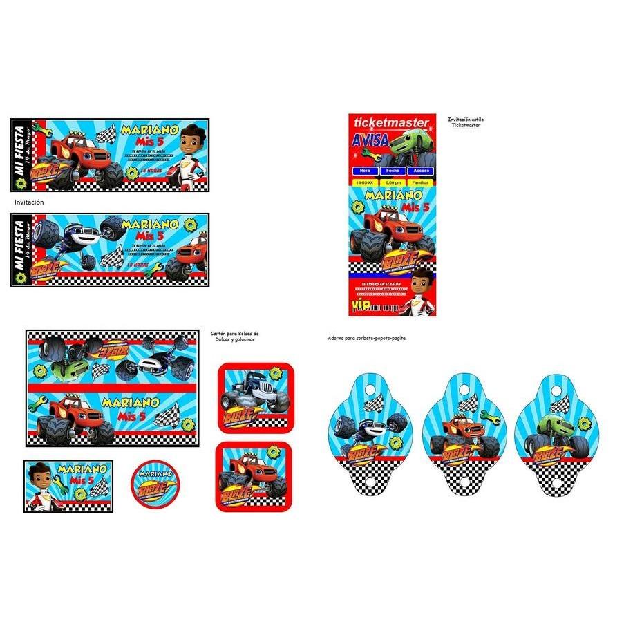  Si buscas Kit Imprimible Blaze And The Monster Machines Fiesta puedes comprarlo con Kitsimprimiblesparafiestas está en venta al mejor precio